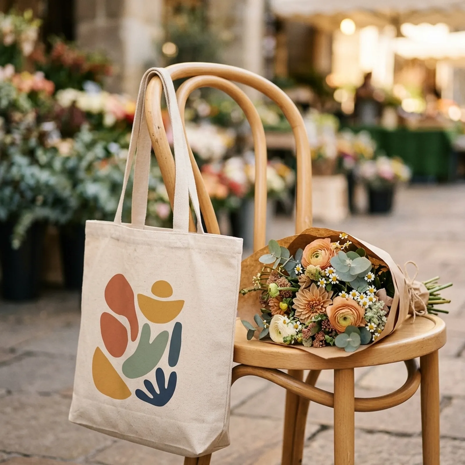 Printed tote bag